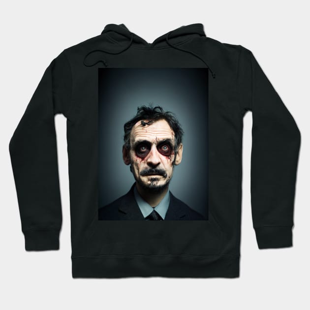 Zombie Professor Portrait Hoodie by Nysa Design